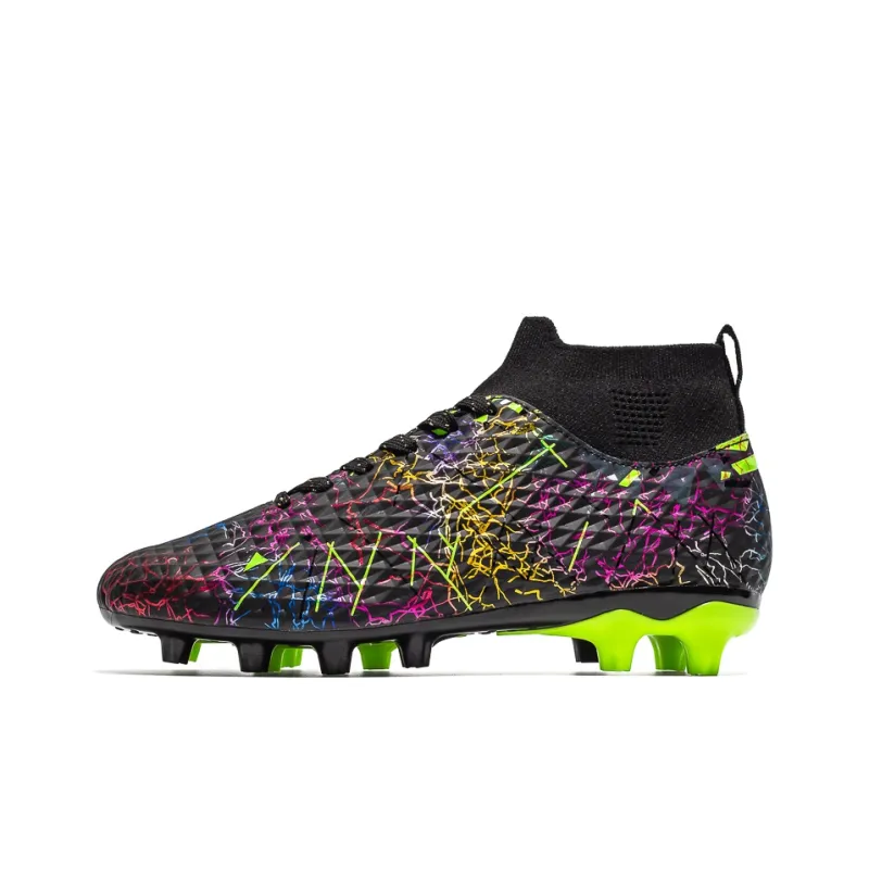 Sportful Soccer Shoes Men Low Top Daytime Blue Long Studs/Black Neon Green Long Studs/Blue Neon Green Long Studs-5