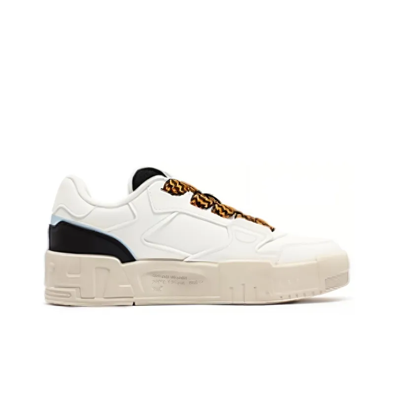 361° Slip-Resistant Cushioning Low-Top Skateboard Shoes Men's White Black Blue-1
