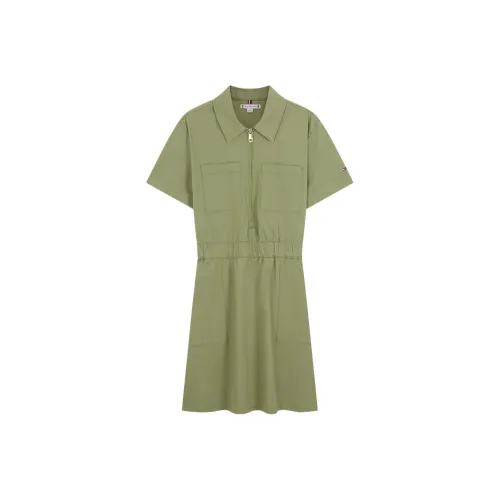 Tommy Hilfiger Short Sleeved Dress Women's Dark Green