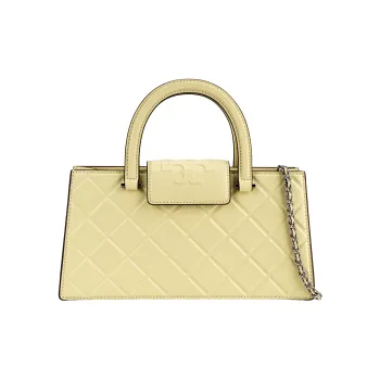TORY BURCH Fleming Sheepskin Tote Bag, Shopping Bag, Shoulder Bag, Handbag Regular Women's Ice Sand