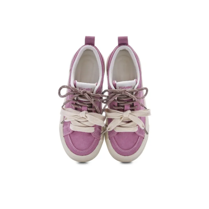 Ordifen Low Top Skateboard Shoes Women's Rose Red-2