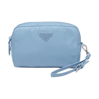 PRADA Re Nylon Recycled Nylon Clutch Women's Blue