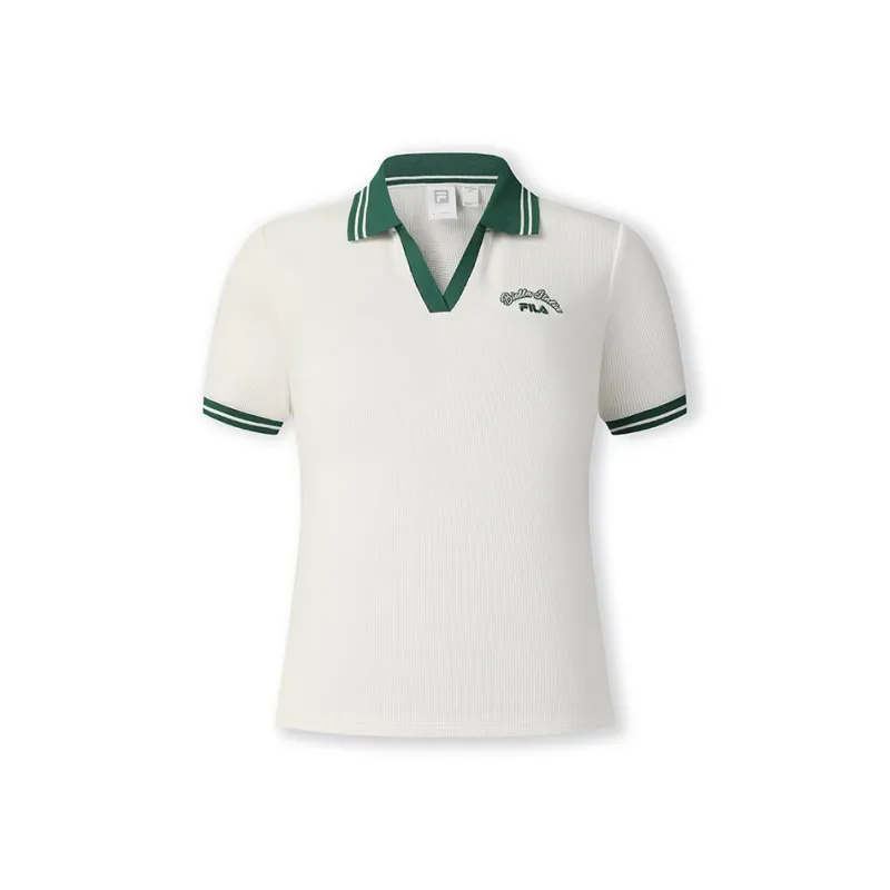 FILA TENNIS Polo Shirt Women's Cloud White-2