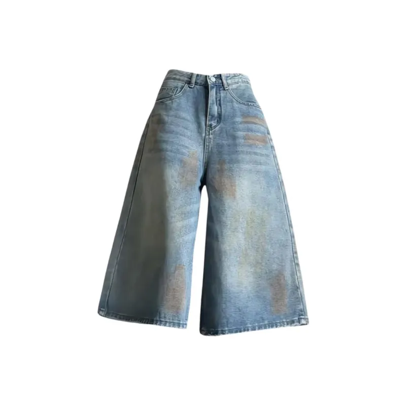 Anyveiw Denim Shorts Unisex Washed Color-0