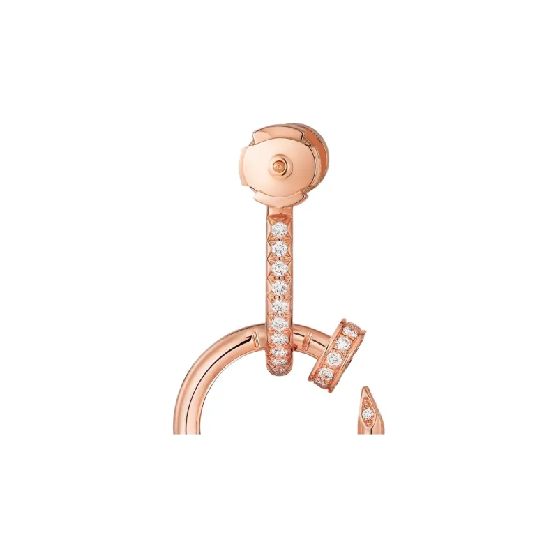 CARTIER Diamond Earrings Women's Rose Gold-2