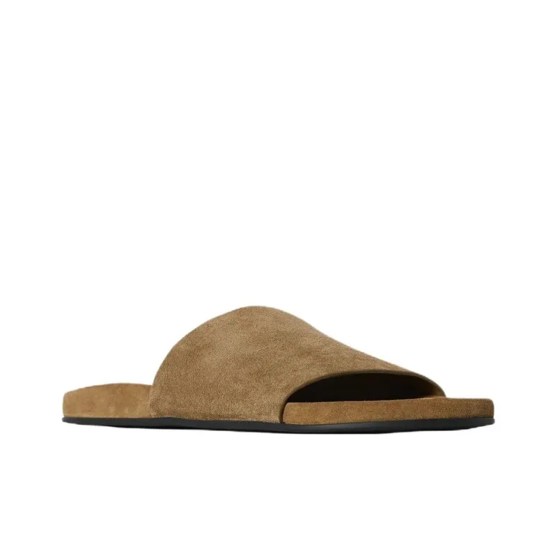 THE ROW Quiet Slide Slippers Men's Umber-2