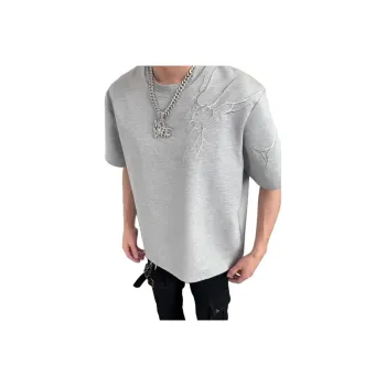 DUATOGE T Shirts Men Gray 