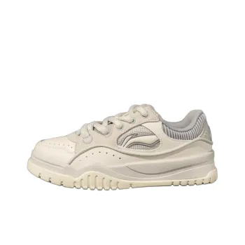 LiNing Boo Abrasion Resistant Slip Resistant Low Top Skateboard Shoes Women's White