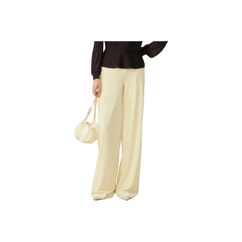 Yiner Casual Pants Women's Cream White-0