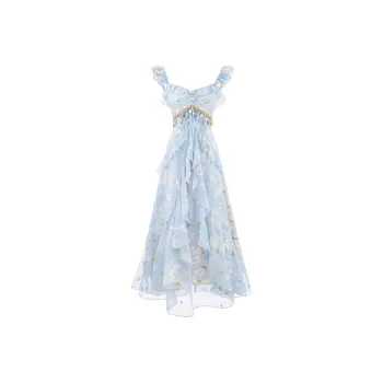 Manekniv Slip Dresses Women's Blue