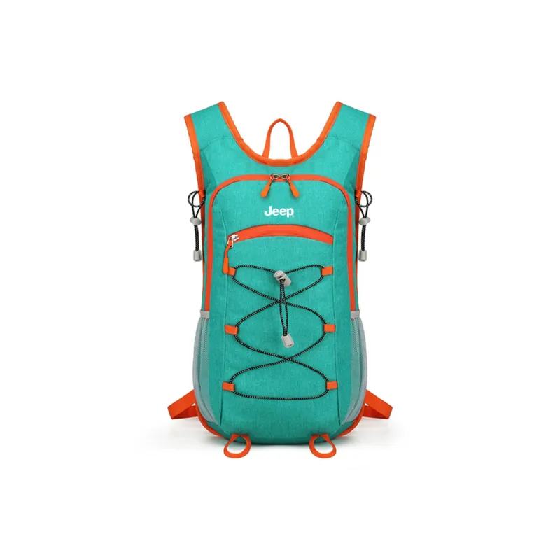 Jeep Oxford Backpack Regular Unisex Lake Green/Dark Blue/Black/Light Gray-0