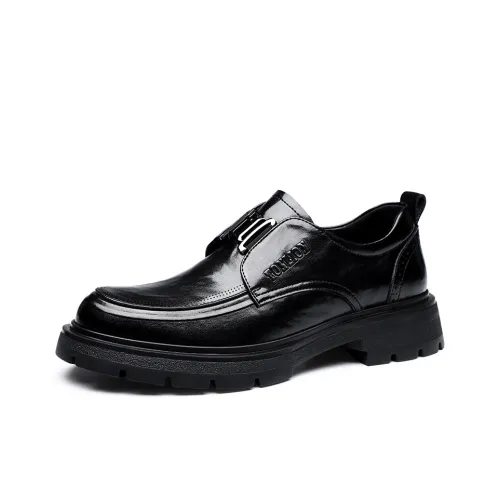 Tonlion Men's Casual Shoes Men Low Top Black/Brown