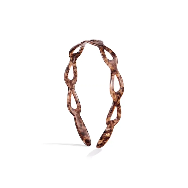 EVITA PERONI Acetate Plate Headbands Women's Brown-0