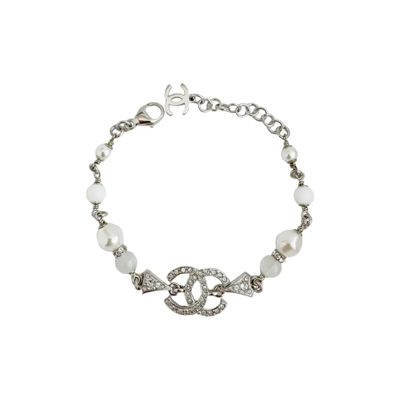 CHANEL Bracelets Unisex Silver/White-0