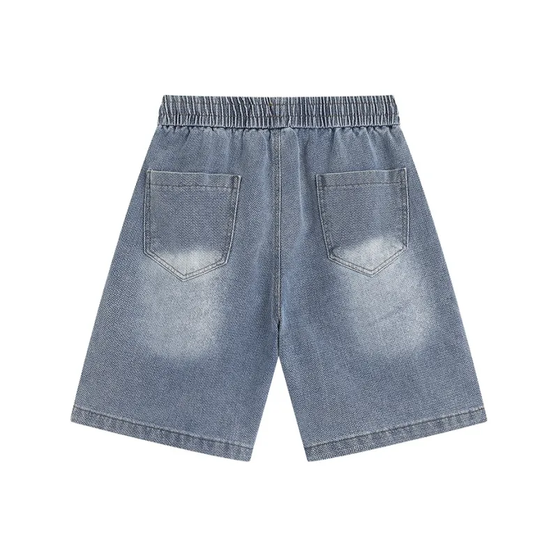 Qnxeey Denim Shorts Unisex-1