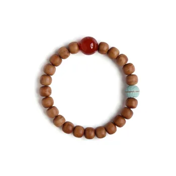 FANGYUANXIAOFU Old Mountain Sandalwood Bracelets Unisex