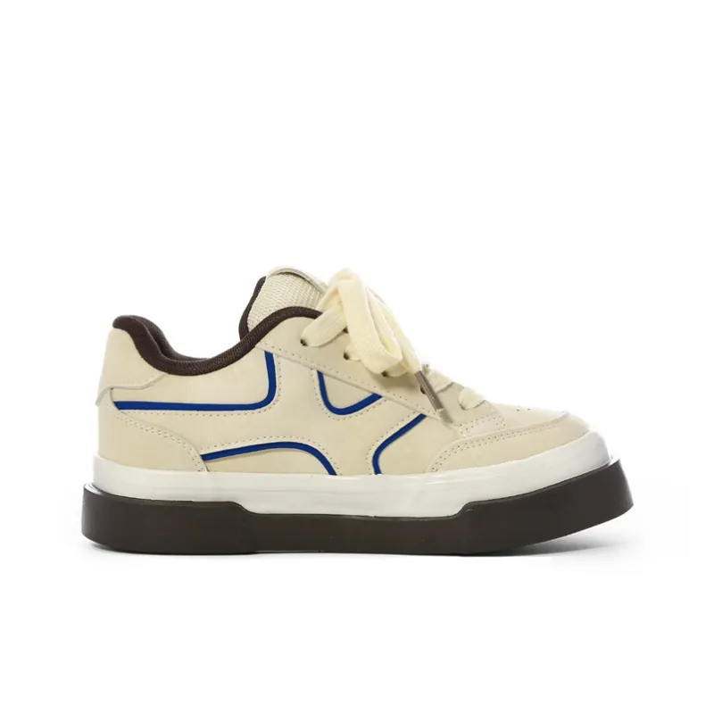 The New Age Family Low Top Skateboard Shoes Women's Yellow Brown-2