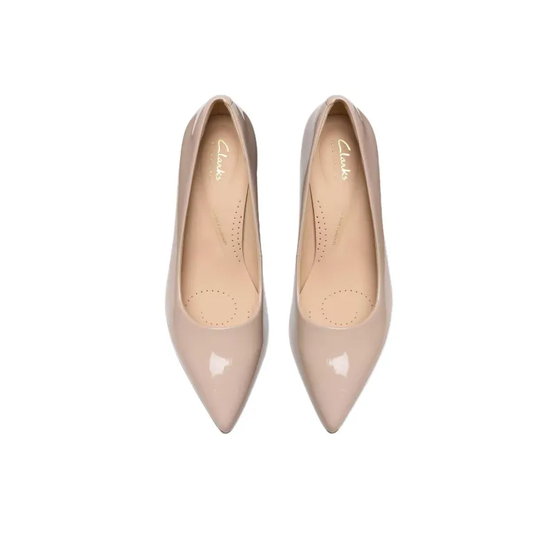 Clarks Zarey Court Slim Heel High Heels 5.5cm Women's Sand-3