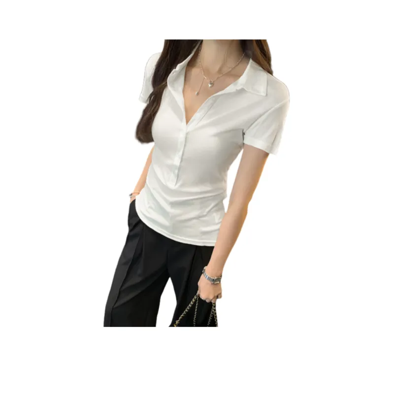 XIANSINIAO Set in Sleeve T Shirt Women's-0