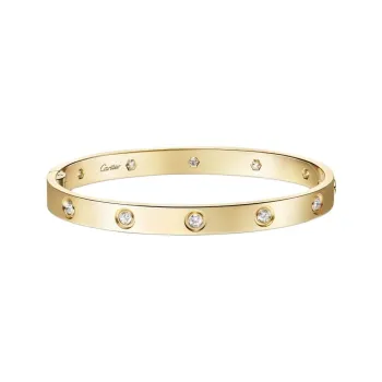 CARTIER Diamond Bangles Women's Black