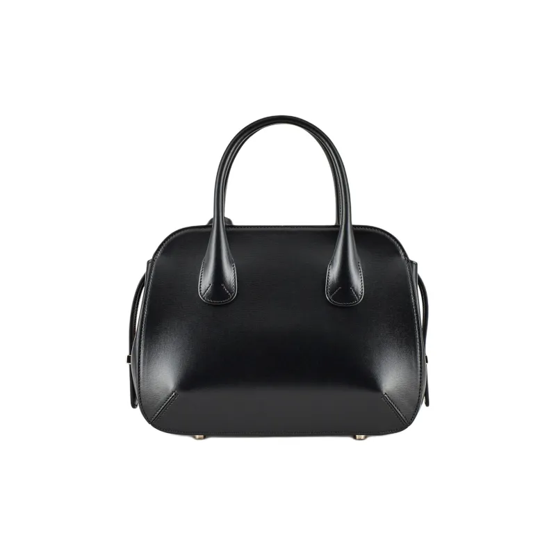 AMANI Cow Leather Handbag Trumpets Women's Black-2