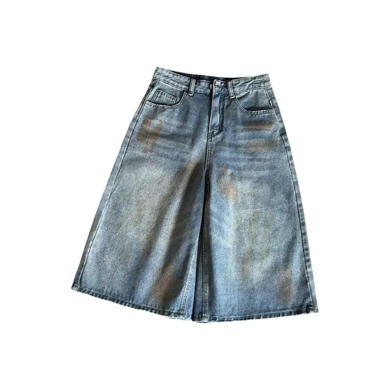 Anyveiw Denim Shorts Unisex Washed Color-1