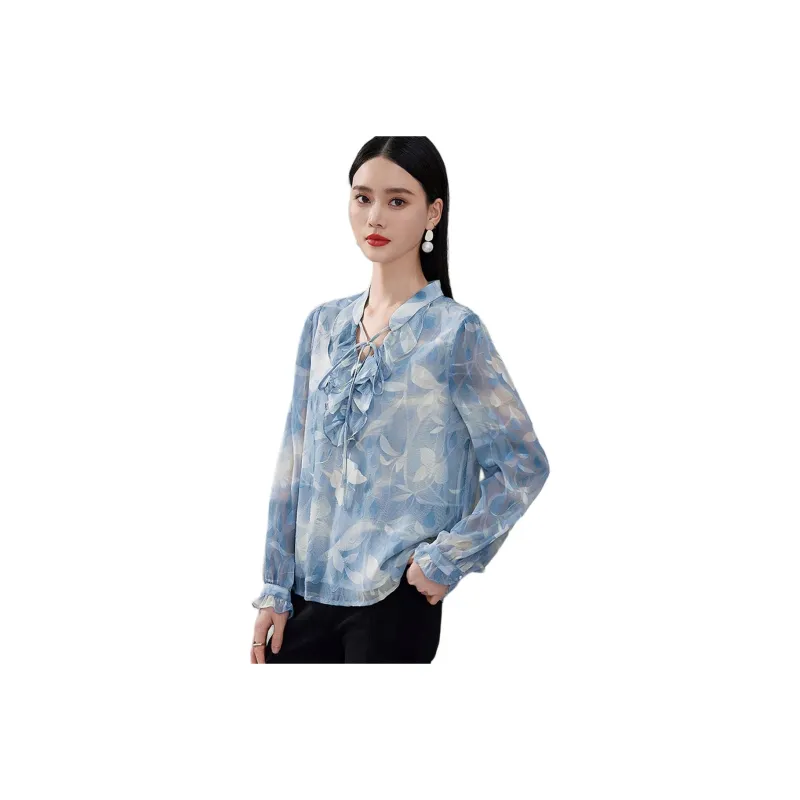 Hang Yi Court Shirts Women's Blue-0