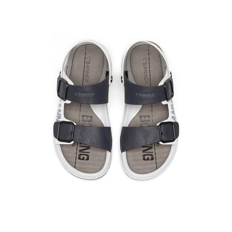 C°BANNER Beach Sandals Men's White Blue-2