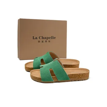 La Chapelle Abrasion Resistant One Strap Slippers Women's Green