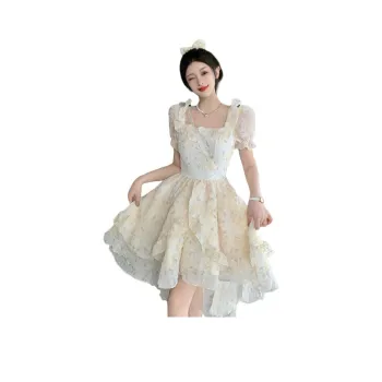 XIANSINIAO 2025 Spring Summer Short Sleeved Dress Women's