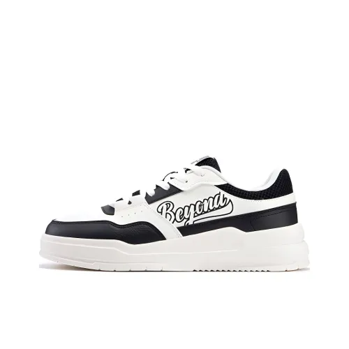 361° Anti Slip Wear Resistant Low Top Skateboard Shoes Men's White Black