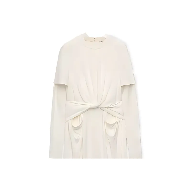 LOEWE SS23 Long Sleeved Dresses Women's White-3