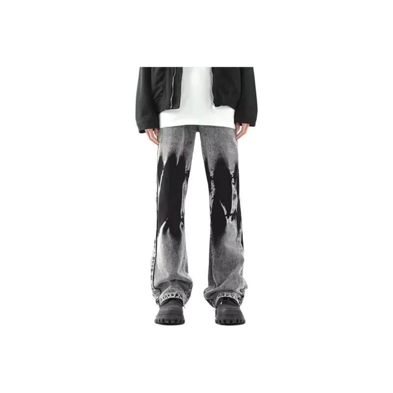 HKRXEC Jeans Men Black Gray Color-0