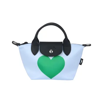 LONGCHAMP Le Pliage CNY Canvas Bag, Shoulder Bag, Crossbody Bag, Handbag Women's Sky Blue/Green