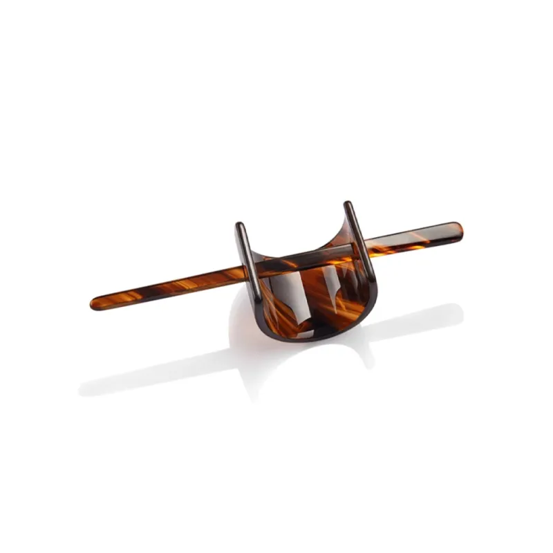 EVITA PERONI Acetate Plate Hairpins Women's Tea Brown-1