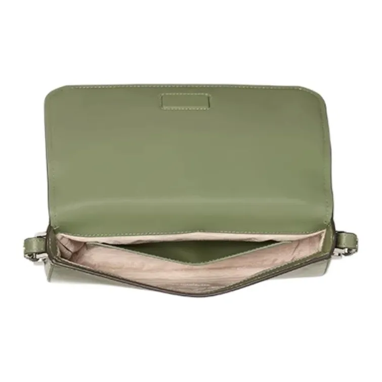 Kate Spade Cow Leather Shoulder Bag Trumpets Women's Green-3