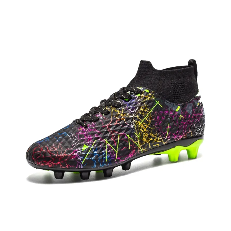 Sportful Soccer Shoes Men Low Top Daytime Blue Long Studs/Black Neon Green Long Studs/Blue Neon Green Long Studs-6