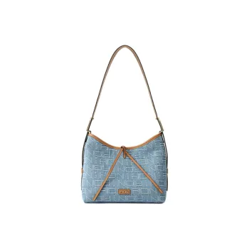 FION Fabric Shoulder Bag Women's Blue Shades