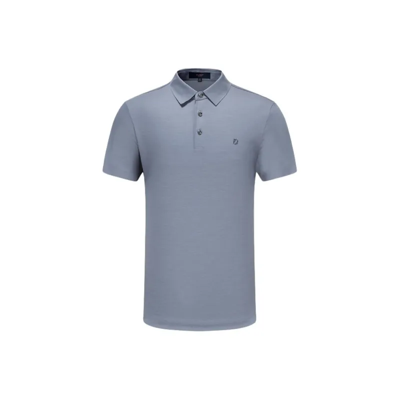DIDIBOY Polo Shirts Men Gray Blue-0