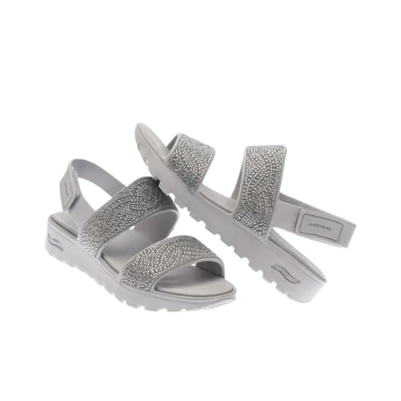 Skechers ARCH FIT FOOTSTEPS One Strap Sandals Women's Gray-3