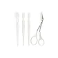[Safety Razor Heads]Pure White 3 Pcs+Eyebrow Clippers[Beginner Set]