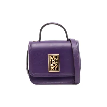 Mulberry Calfskin Handbag Shoulder Bag Crossbody Bag Mini Women's Purple Crystal