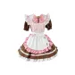Coffee Dress+Apron+Headdress+Bowknot+Small Cat Paw