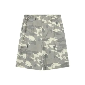 TGNS Cargo Shorts Unisex White Gray Camouflage