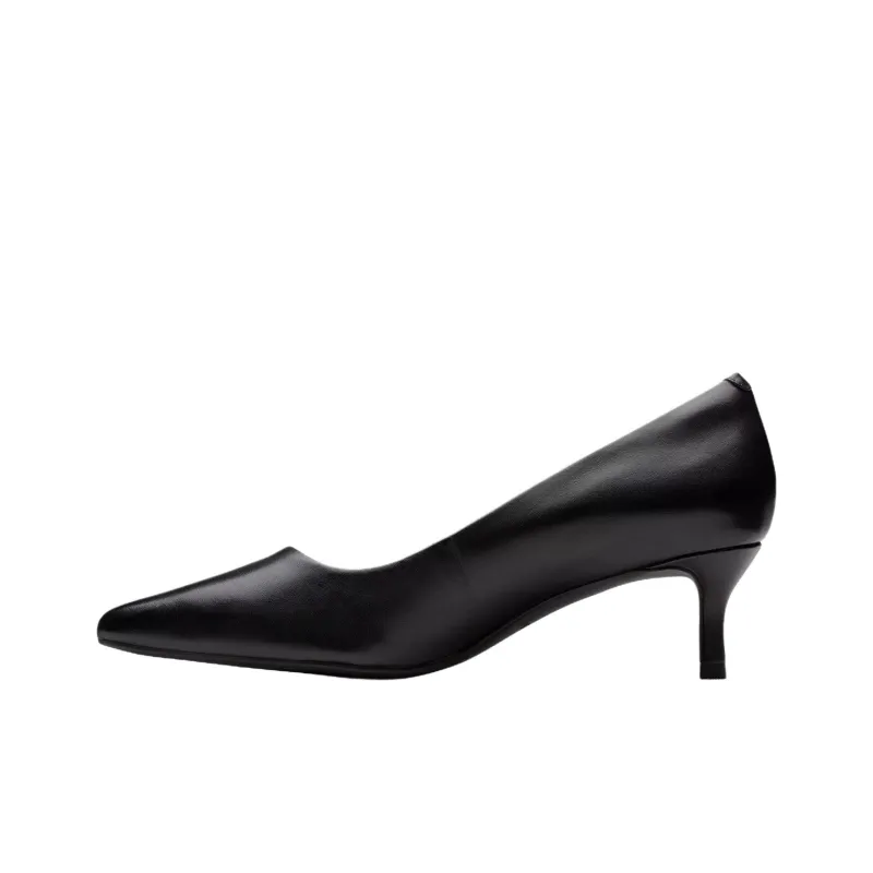 Clarks Zarey Court Slim Heel High Heels 5.5cm Women's Black-1