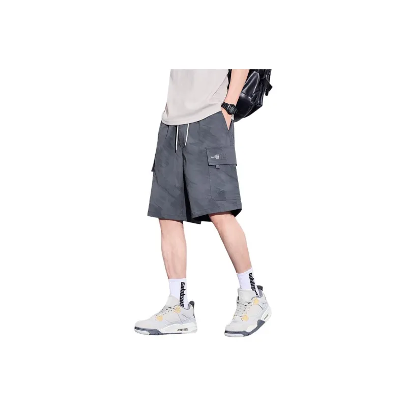 Menglaini Casual Shorts Unisex Dark Gray[Breathable Lightweight]-0