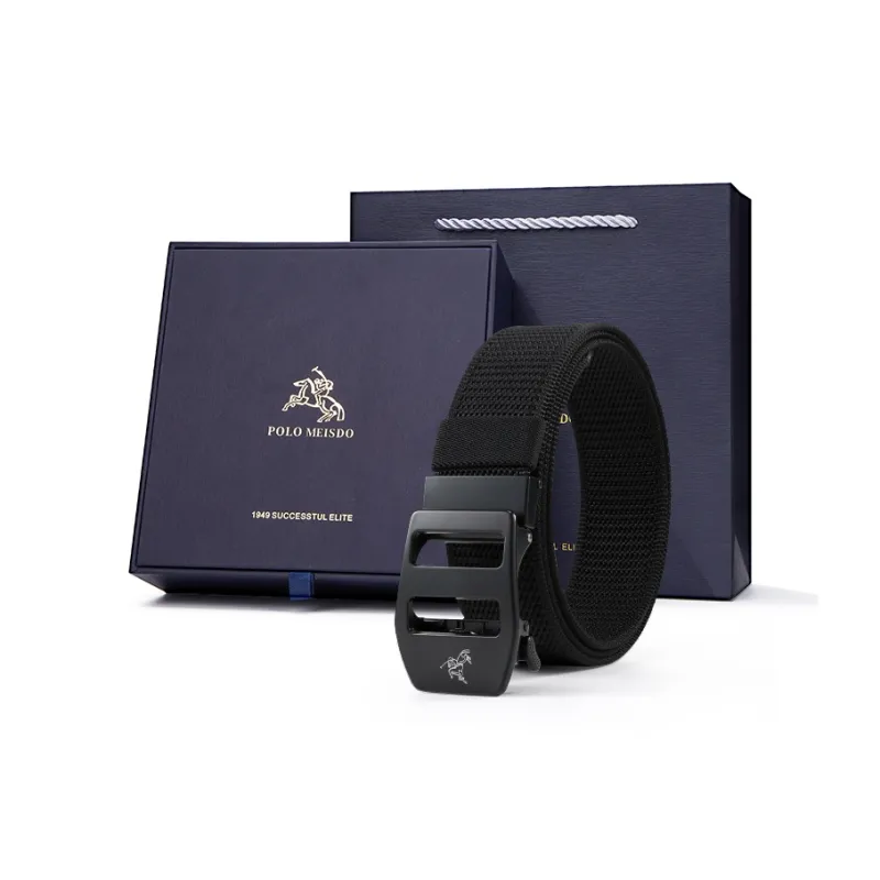 POLOMEISDO Nylon Braid Automatic Buckle Belt Unisex Width 3.8cm-6