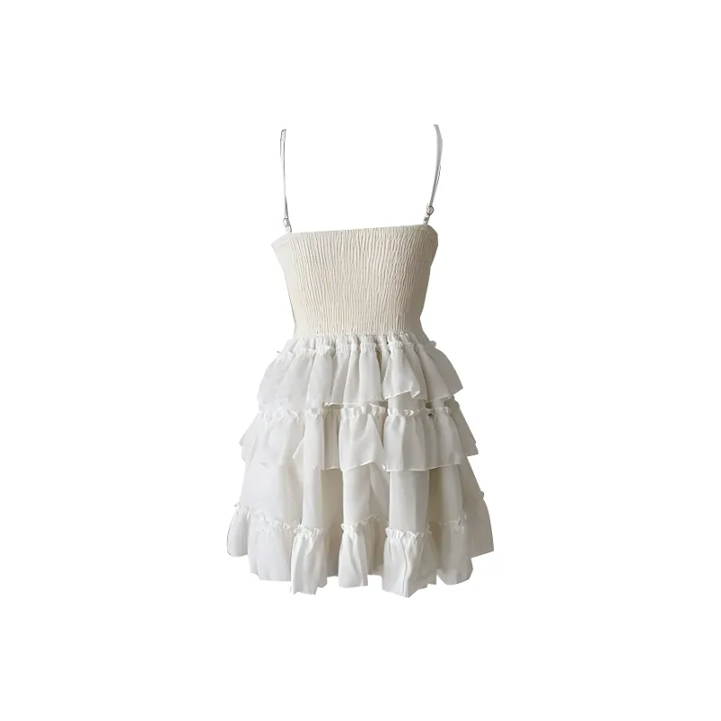 MORii Slip Dresses Women's Cream White-1