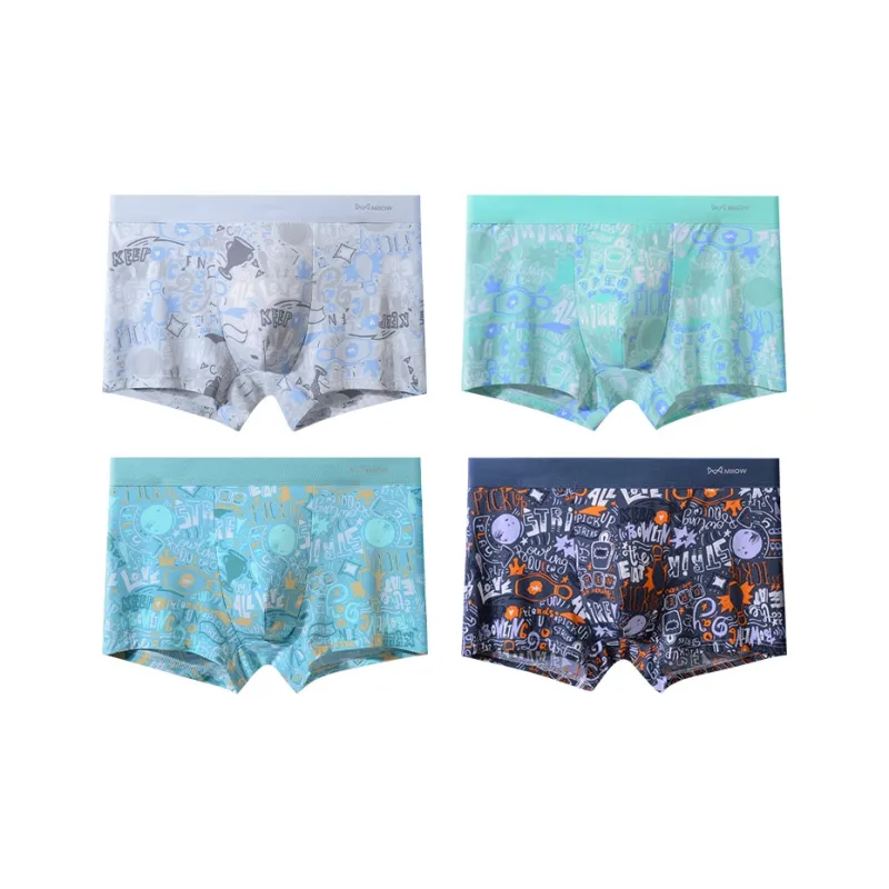 MIIOW Trendy Party Collection Cooling Summer Collection Underpants Summer Thin Men's Combo Set-10