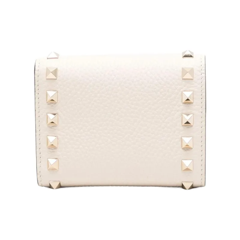 Valentino Calfskin Wallet Women's Beige-1